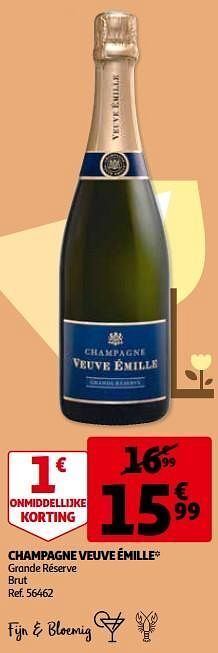 Auchan Champagne veuve émille grande réserve brut aanbieding
