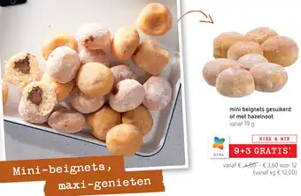 Spar Mini beignets gesuikerd of met hazelnoot 12st aanbieding