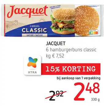 Spar Jacquet Hamburgersbuns classic 6st aanbieding