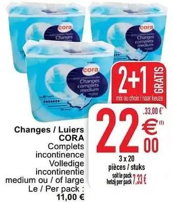 Cora Changes - luiers cora aanbieding