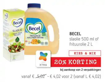 Spar Becel Slaolie 2*500ml-2L aanbieding