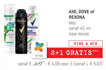 Axe, Rexona of Dove 3*45ml