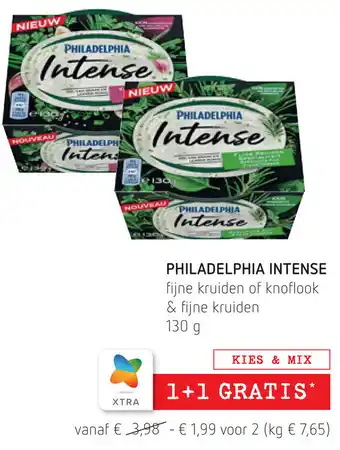 Spar Philadelphia Intense 2*130g aanbieding