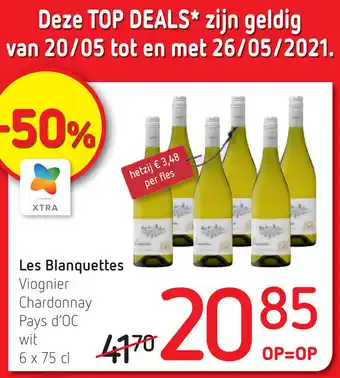 Spar Les Blanquettes Viogner Chardonnay Pays d'Oc wit 6*750ml aanbieding