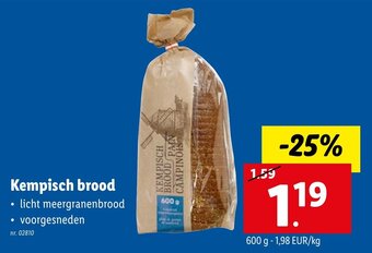 Lidl Kempisch brood aanbieding