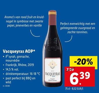 Lidl Vacqueyras AOP aanbieding