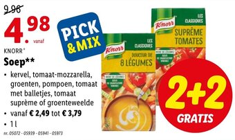 Lidl Knorr Soep** aanbieding