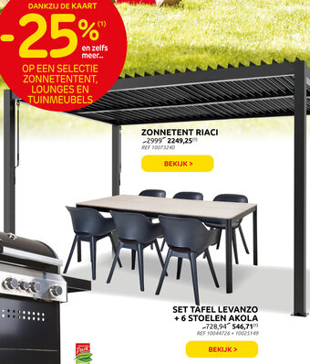 Brico Zonnetent Riaci aanbieding