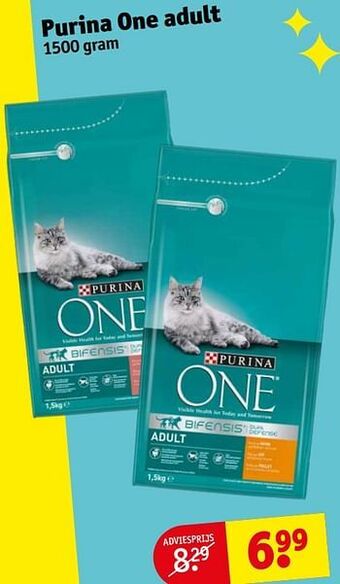 Kruidvat Purina one adult aanbieding