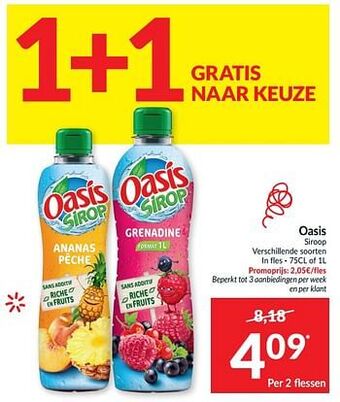 Intermarché Oasis siroop aanbieding