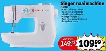 Kruidvat Singer naaimachine m1505 aanbieding
