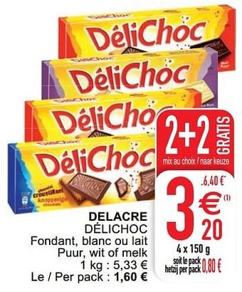 Cora Delacre délichoc aanbieding