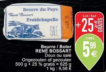 Cora Beurre - boter rené bossart aanbieding