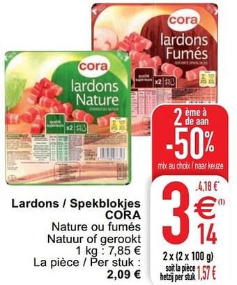 Cora Lardons - spekblokjes cora aanbieding