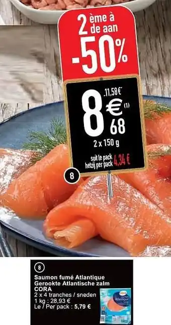 Cora Saumon fumé atlantique gerookte atlantische zalm cora aanbieding