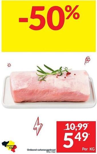 Intermarché Ontbeend varkensruggebraad aanbieding