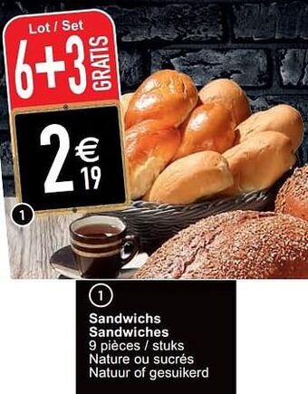 Cora Sandwichs sandwiches aanbieding