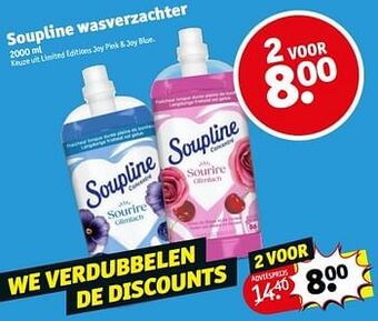 Kruidvat Soupline wasverzachter aanbieding