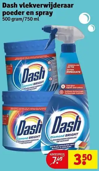 Dash vlekverwijderaar poeder en spray