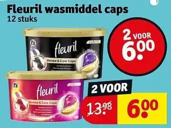Kruidvat Fleuril wasmiddel caps aanbieding