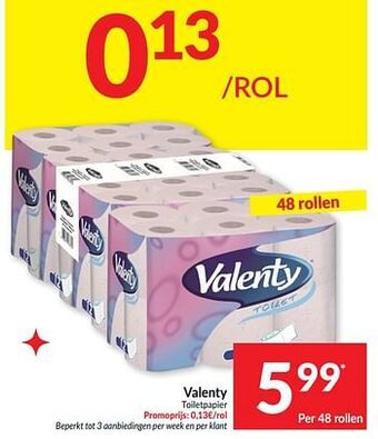 Intermarché Valenty toiletpapier aanbieding
