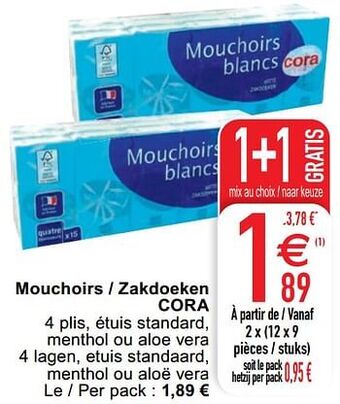 Cora Mouchoirs - zakdoeken cora aanbieding