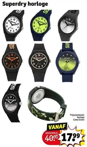 Kruidvat Horloge camo green aanbieding