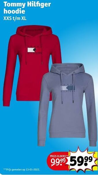 Kruidvat Tommy hilfiger hoodie aanbieding