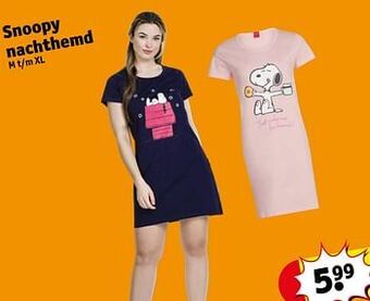 Kruidvat Snoopy nachthemd aanbieding