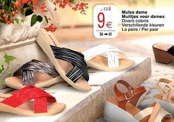 Cora Mules dame muiltjes voor dames aanbieding