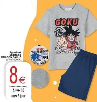 Cora Pyjashort shortama dragon ball z ou - of sonic aanbieding