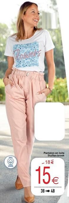 Cora Pantalon en toile stoffen broek aanbieding