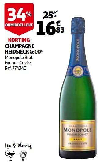 Auchan Champagne heidsieck + co monopole brut grande cuvée aanbieding