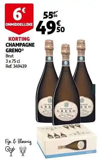 Auchan Champagne greno brut aanbieding