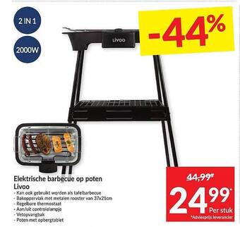 Intermarché Elektrische Barbecue Op Poten Livoo aanbieding
