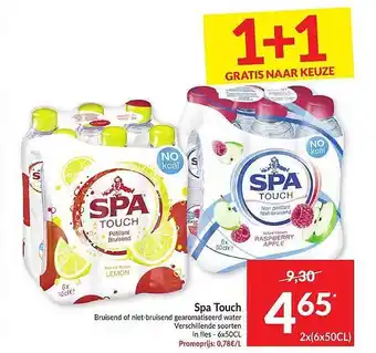 Intermarché Spa Touch Bruisend Of Niet-bruisend Gearomatiseerd Water aanbieding