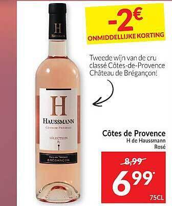 Intermarché Cotes De Provence H De Haussmann aanbieding