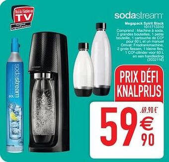 Cora Sodastream megapack spirit black 1011713310 aanbieding