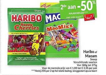 Intermarché Haribo Of Maoam Snoep aanbieding