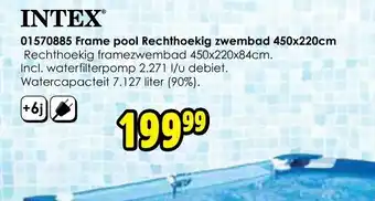 ToyChamp Intex Frame pool Rechthoekig zwembad 450*220cm aanbieding