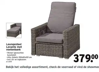 Loungestoel Levante Met Voetenbank
