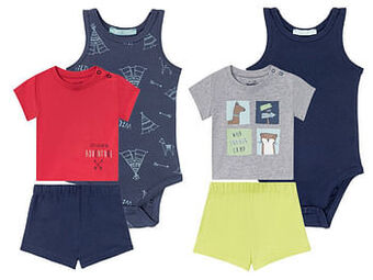Lidl LUPILU® 3-delige biokatoenen zomerset voor baby’s aanbieding
