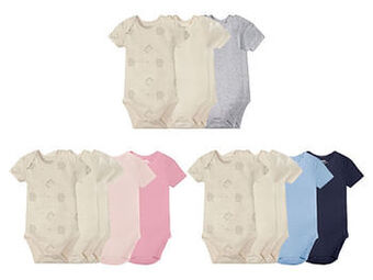 LUPILU® Set van 5 biokatoenen body’s met korte mouwen