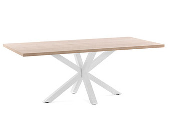 Deba Meubelen Tafel ARGO - Eik/wit Hout aanbieding