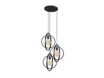 Deba Meubelen Hanglamp TURN 3x - Charcoal Zwart aanbieding