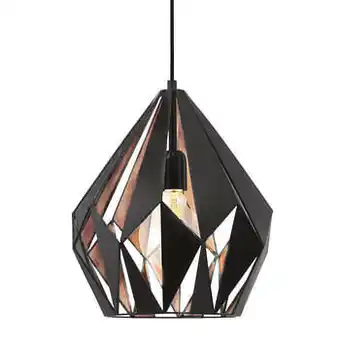 Deba Meubelen Hanglamp CARLTON 1 - Zwart/koper Koper aanbieding