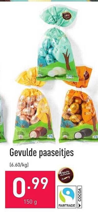 ALDI Gevulde Paaseitjes aanbieding