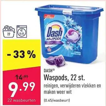 ALDI Dash Waspods 22 St. aanbieding