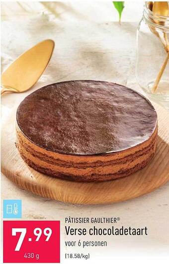 ALDI Pâtissier Gaulthier Verse Chocoladetaart aanbieding