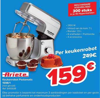Carrefour Keukenrobot Pastamatic 1598-1 Ariete aanbieding